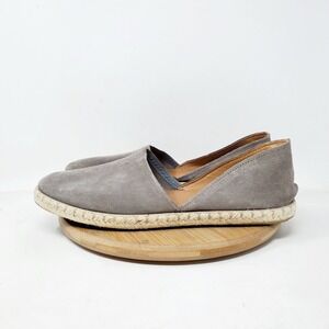 Miz Mooz Espadrille Sandals Womens 41 Carmena Grey Suede D'Orsay‎ Flat Shoes